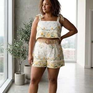 Anthropologie Leaf-Patterned Garment